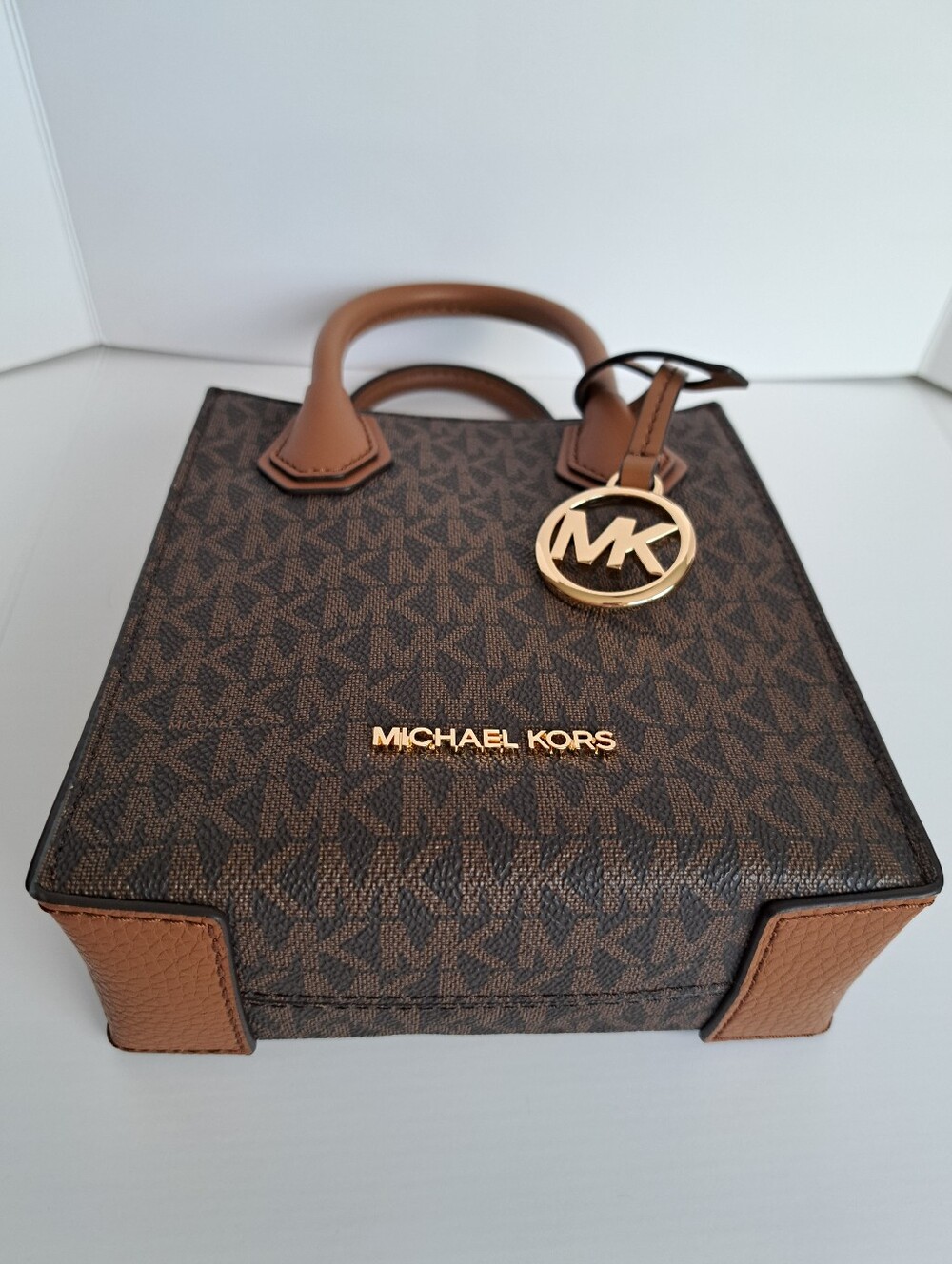 NWT Michael Kors Extra-Small Logo & Leather Crossbody Bag - Picture 7 of 9